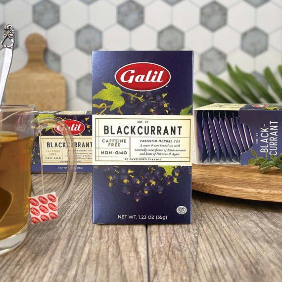Black Currant Herbal Tea | 20' Tea Bags | 1.23 oz | Galil - ShopGalil