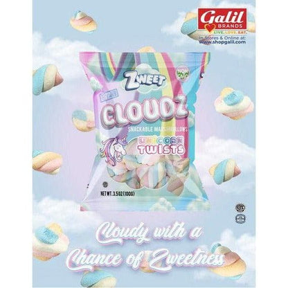 Cloudz Snackable Marshmallows Unicorn Twists | 3.5 oz | Zweet - ShopGalil