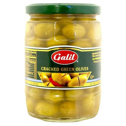 Green Olives | Cracked | Jar | 19.7 oz | Galil - ShopGalil