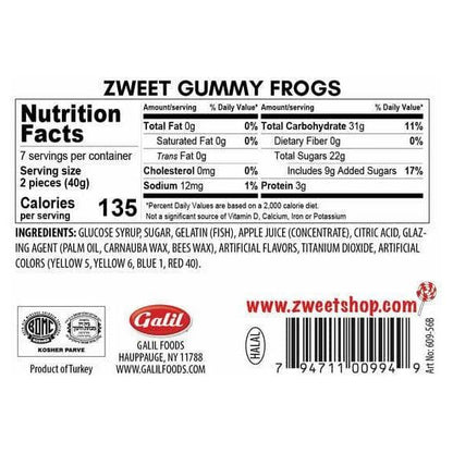 Gummy Frogs | Zweet | 10 oz - ShopGalil