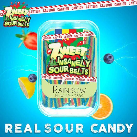 Insanely Sour Rainbow Belts | Zweet | 10 oz - ShopGalil