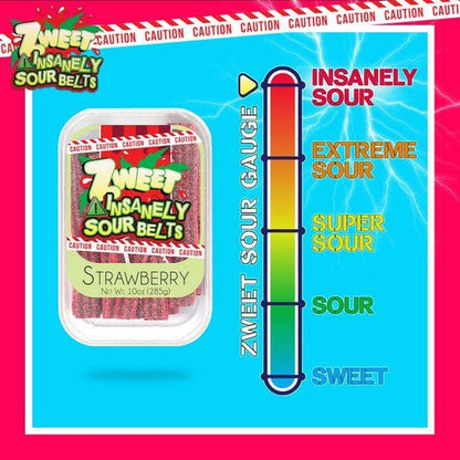 Insanely Sour Strawberry Belts | Zweet | 10 oz - ShopGalil