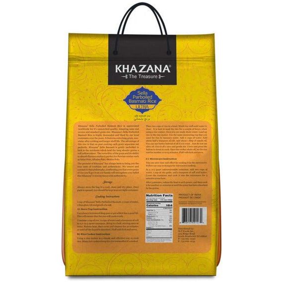 Low G.I. Parboiled Basmati Rice | 10 lbs | Khazana - ShopGalil
