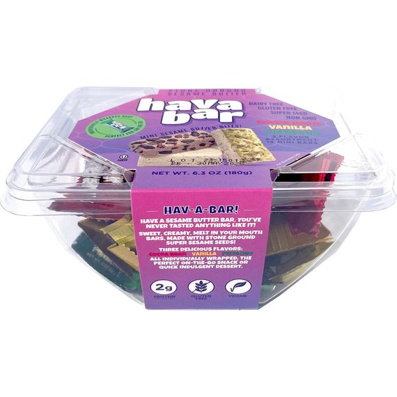 Mini Sesame Butter Bites | Halva | 15 pcs Tray | Hava Bar - ShopGalil