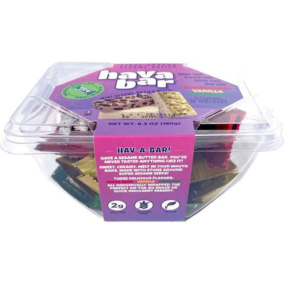 Mini Sesame Butter Bites | Halva | 15 pcs Tray | Hava Bar - ShopGalil