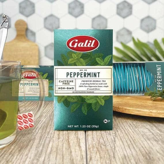 Peppermint Herbal Tea | 20' Tea Bags | 1.41 oz | Galil - ShopGalil