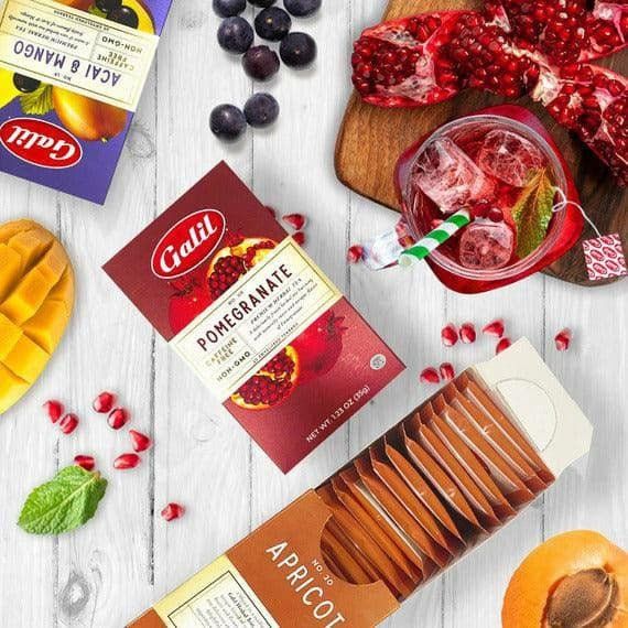 Pomegranate Herbal Tea | 20' Tea Bags | 1.23 oz | Galil - ShopGalil