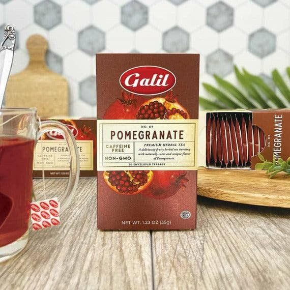 Pomegranate Herbal Tea | 20' Tea Bags | 1.23 oz | Galil - ShopGalil