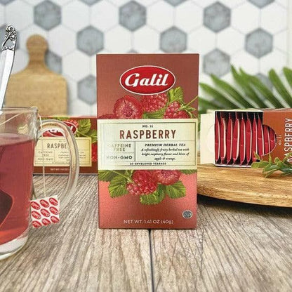 Raspberry Herbal Tea | 20' Tea Bags | 1.41 oz | Galil - ShopGalil