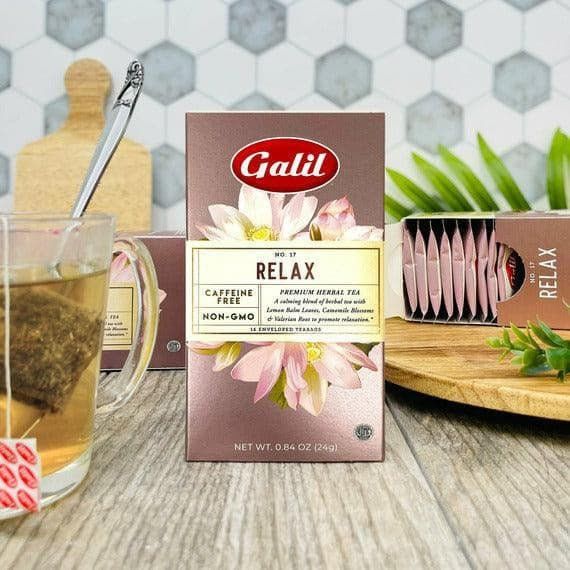 Relax Herbal Tea | 16' Tea Bags | 0.84 oz | Galil - ShopGalil