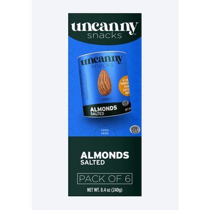 Roasted & Salted Almonds | Can | 1.4 oz | Uncanny - ShopGalil