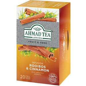 Rooibos & Cinnamon Infusion Tea - Herbal | 20' Tea Bags | Ahmad Tea